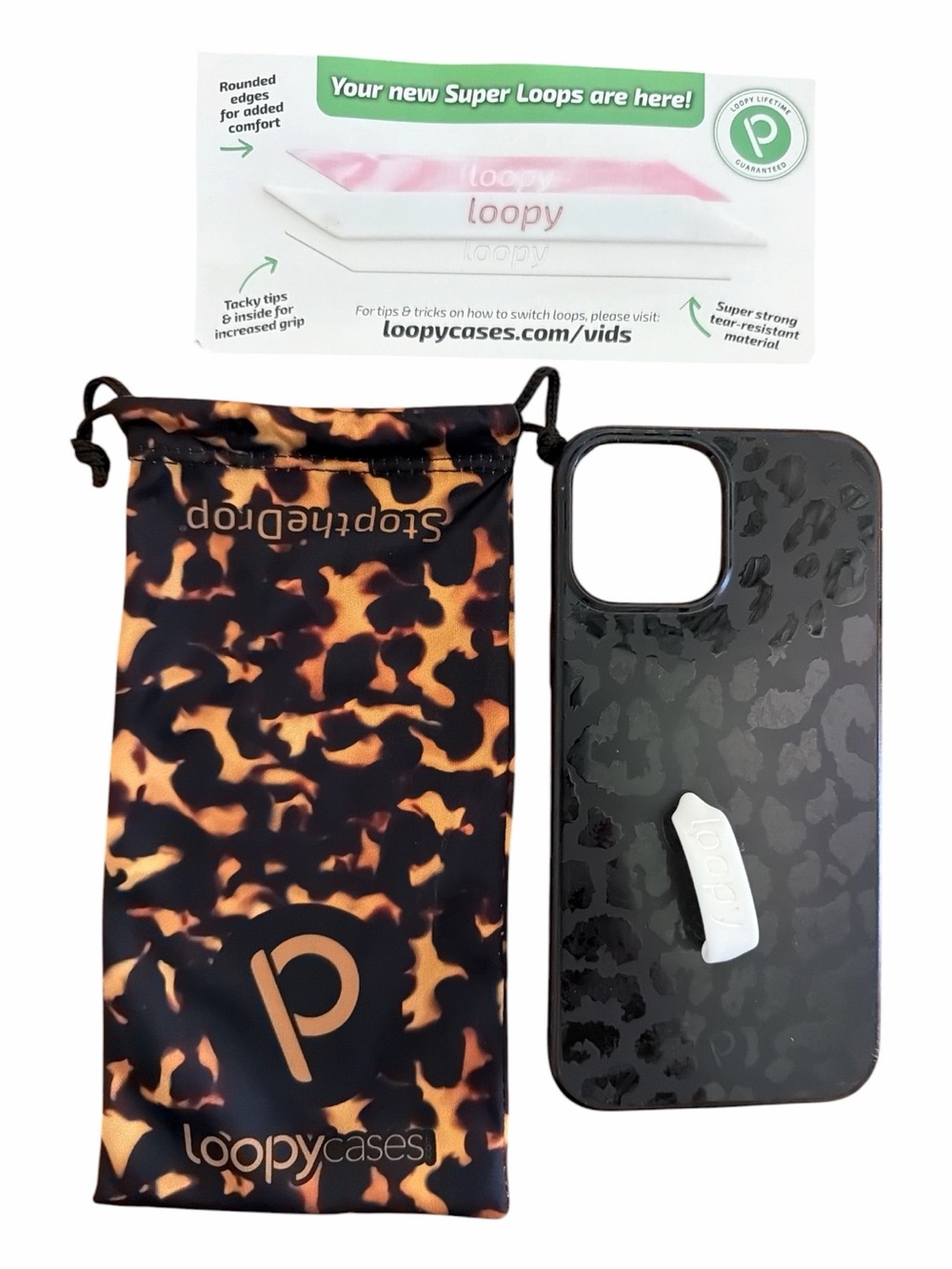 Loopy Midnight Leopard iPhone 13 Pro Max Righty Case + New Super Loops